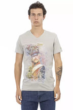 Trussardi Action Gray Cotton Men T-Shirt - Zeiniez