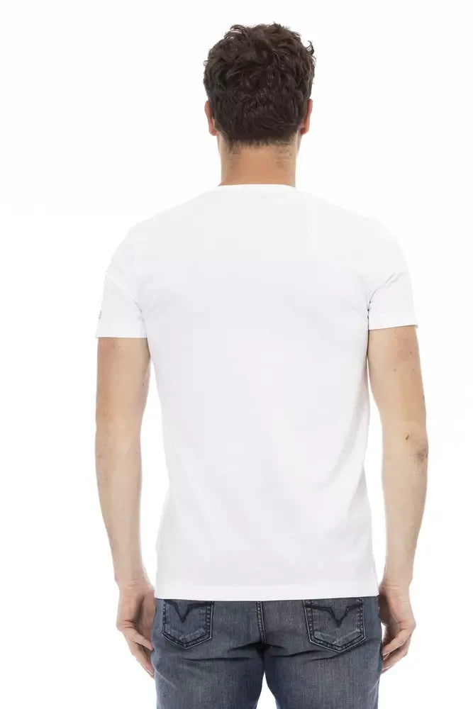 Trussardi Action White Cotton T-Shirt - Zeiniez