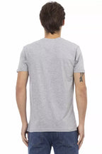 Trussardi Action Gray Cotton Men T-Shirt - Zeiniez