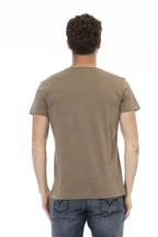 Trussardi Action Brown Cotton Men T-Shirt - Zeiniez
