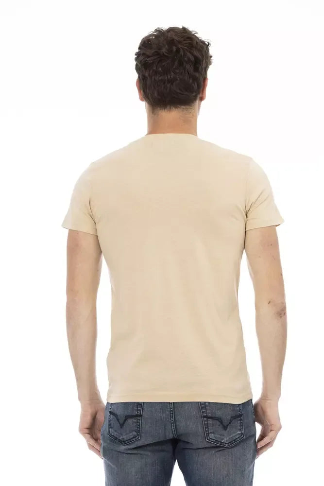 Trussardi Action Beige Cotton Men T-Shirt - Zeiniez