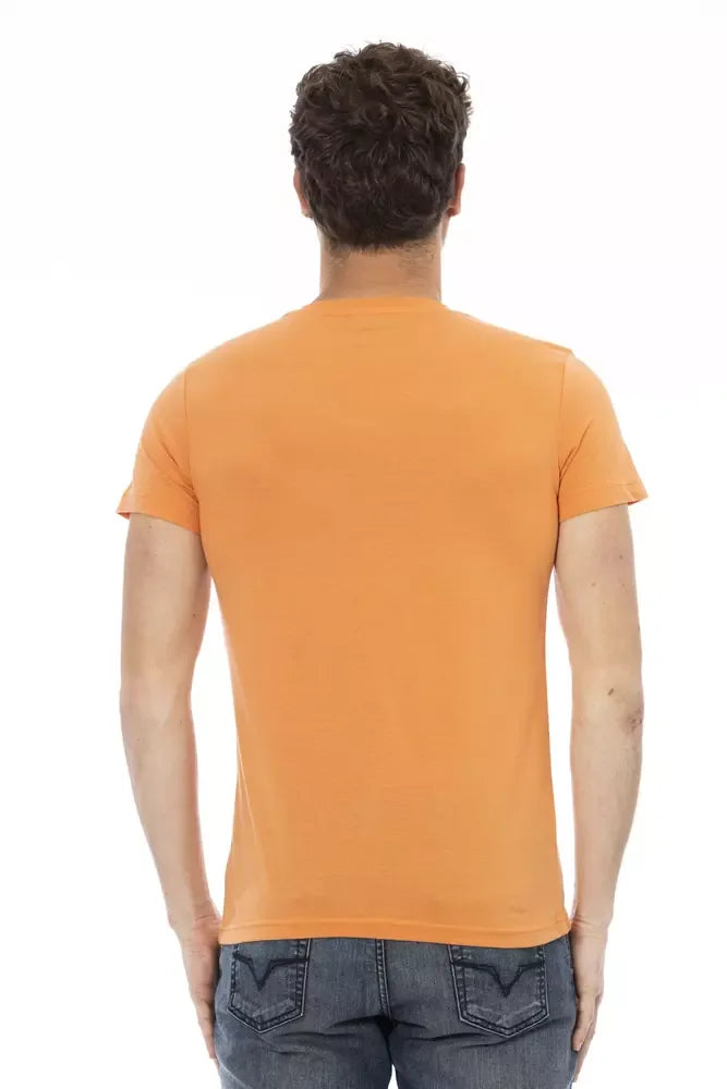 Trussardi Action Orange Cotton Men's T-Shirt - Zeiniez