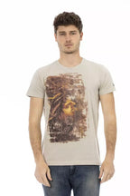 Trussardi Action Beige Cotton Men T-Shirt - Zeiniez