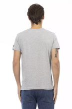 Trussardi Action Gray Cotton Men T-Shirt - Zeiniez