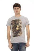 Trussardi Action Gray Cotton Men's T-Shirt - Zeiniez