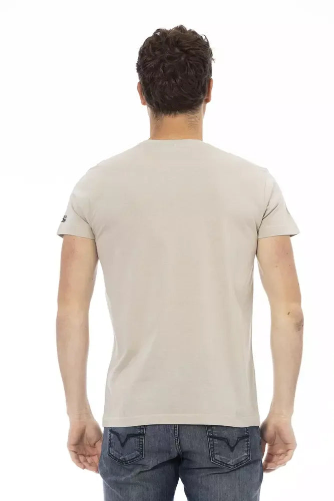 Trussardi Action Beige Cotton Men T-Shirt - Zeiniez