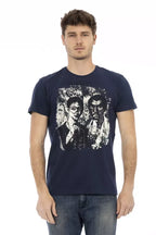 Trussardi Action Blue Cotton Men T-Shirt - Zeiniez