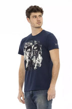 Trussardi Action Blue Cotton Men T-Shirt - Zeiniez