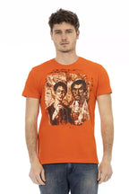 Trussardi Action Orange Cotton Men T-Shirt - Zeiniez