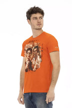 Trussardi Action Orange Cotton Men T-Shirt - Zeiniez