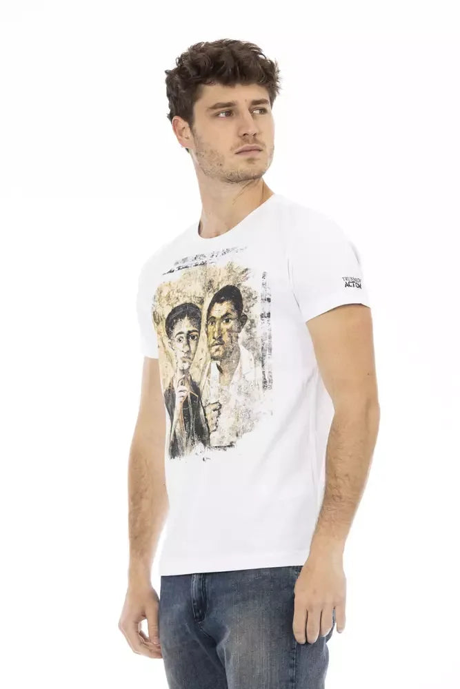Trussardi Action White Cotton Men's T-Shirt - Zeiniez