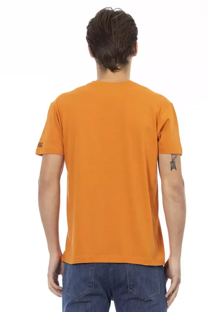 Trussardi Action Orange Cotton Men's T-Shirt - Zeiniez
