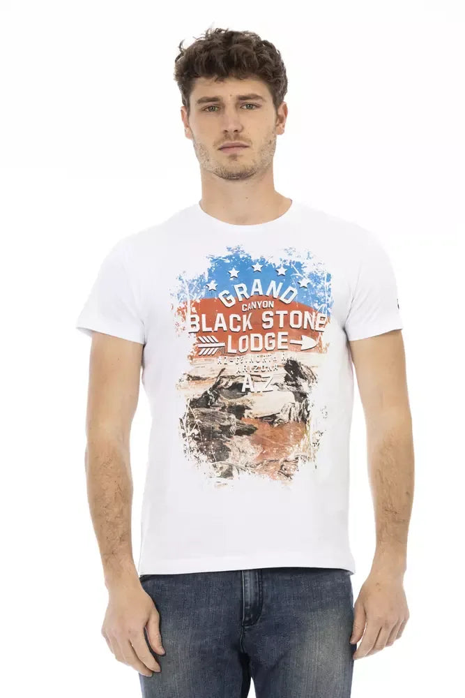 Trussardi Action White Cotton Men's T-Shirt - Zeiniez