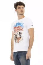Trussardi Action White Cotton Men's T-Shirt - Zeiniez