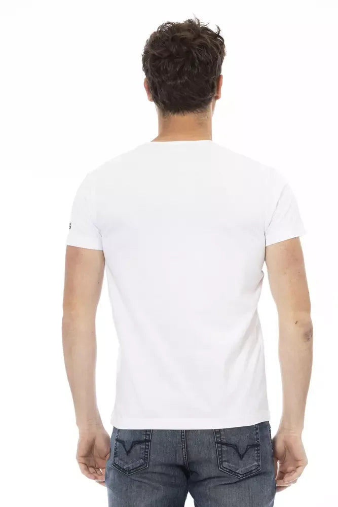 Trussardi Action White Cotton Men's T-Shirt - Zeiniez