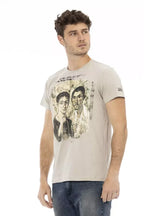 Trussardi Action Beige Cotton Men T-Shirt - Zeiniez