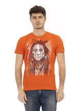 Trussardi Action Orange Cotton Men's T-Shirt - Zeiniez