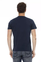 Trussardi Action Blue Cotton Men T-Shirt - Zeiniez