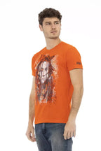Trussardi Action Orange Cotton Men's T-Shirt - Zeiniez