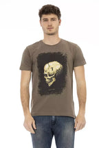 Trussardi Action Brown Cotton Men T-Shirt - Zeiniez