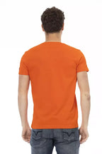 Trussardi Action Orange Cotton Men's T-Shirt - Zeiniez