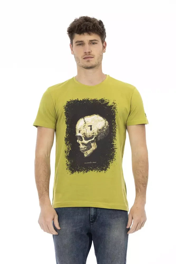 Trussardi Action Green Cotton Men T-Shirt - Zeiniez