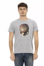 Trussardi Action Gray Cotton Men T-Shirt - Zeiniez