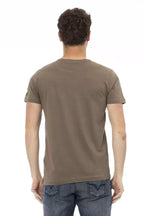 Trussardi Action Brown Cotton Men T-Shirt - Zeiniez