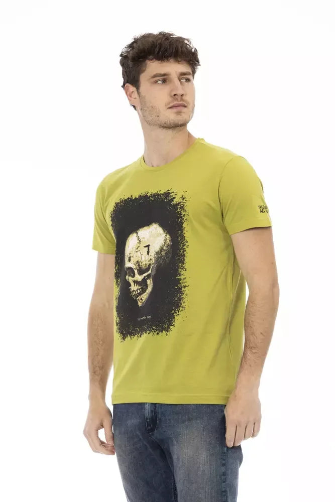 Trussardi Action Green Cotton Men T-Shirt - Zeiniez