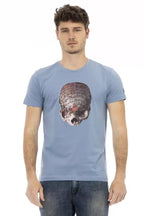 Trussardi Action Light Blue Cotton Men T-Shirt - Zeiniez