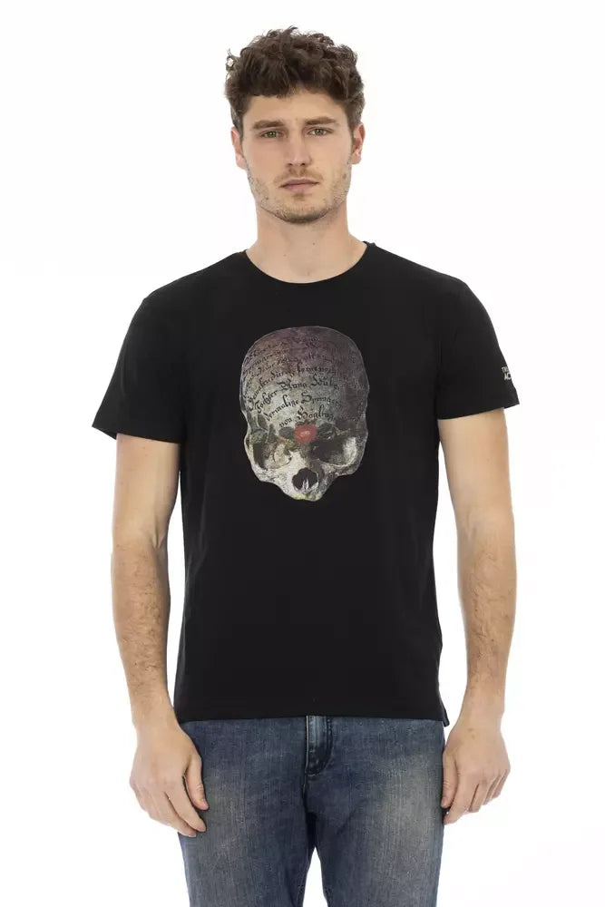 Trussardi Action Black Cotton Men's T-Shirt - Zeiniez