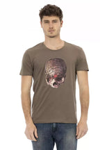 Trussardi Action Brown Cotton Men T-Shirt - Zeiniez