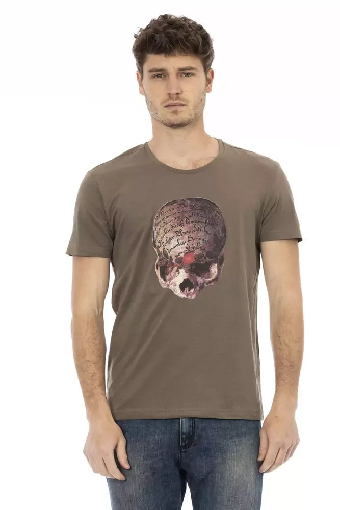Trussardi Action Brown Cotton Men T-Shirt - Zeiniez
