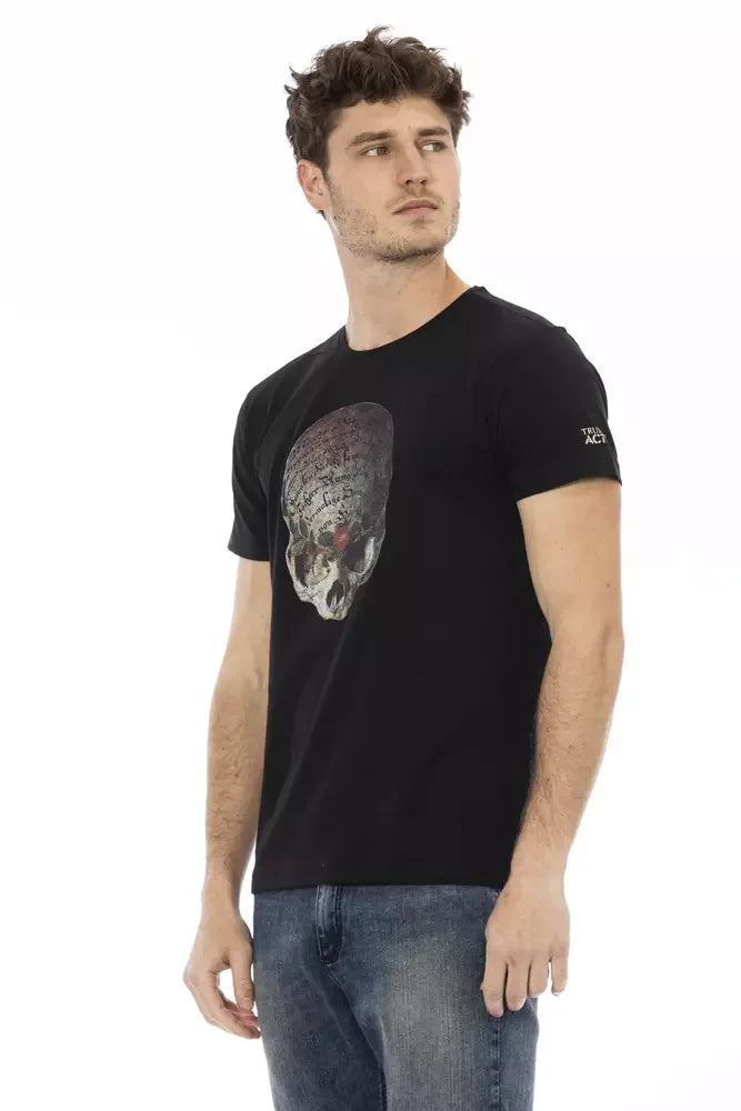 Trussardi Action Black Cotton Men's T-Shirt - Zeiniez
