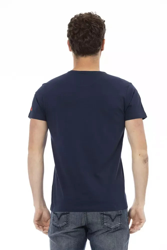 Trussardi Action Blue Cotton Men T-Shirt - Zeiniez