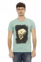 Trussardi Action Green Cotton Men T-Shirt - Zeiniez