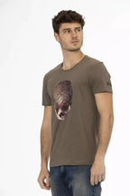Trussardi Action Brown Cotton Men T-Shirt - Zeiniez