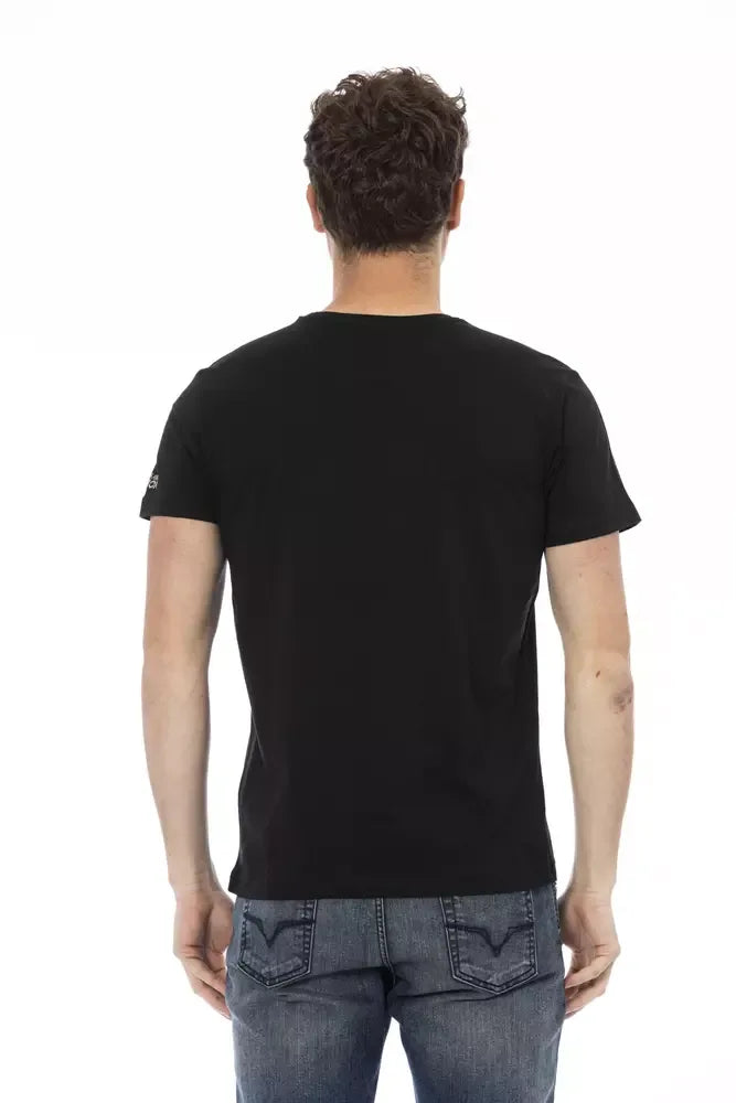 Trussardi Action Black Cotton Men's T-Shirt - Zeiniez