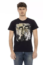 Trussardi Action Black Cotton Men T-Shirt - Zeiniez