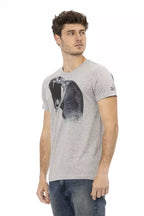 Trussardi Action Gray Cotton Men T-Shirt - Zeiniez