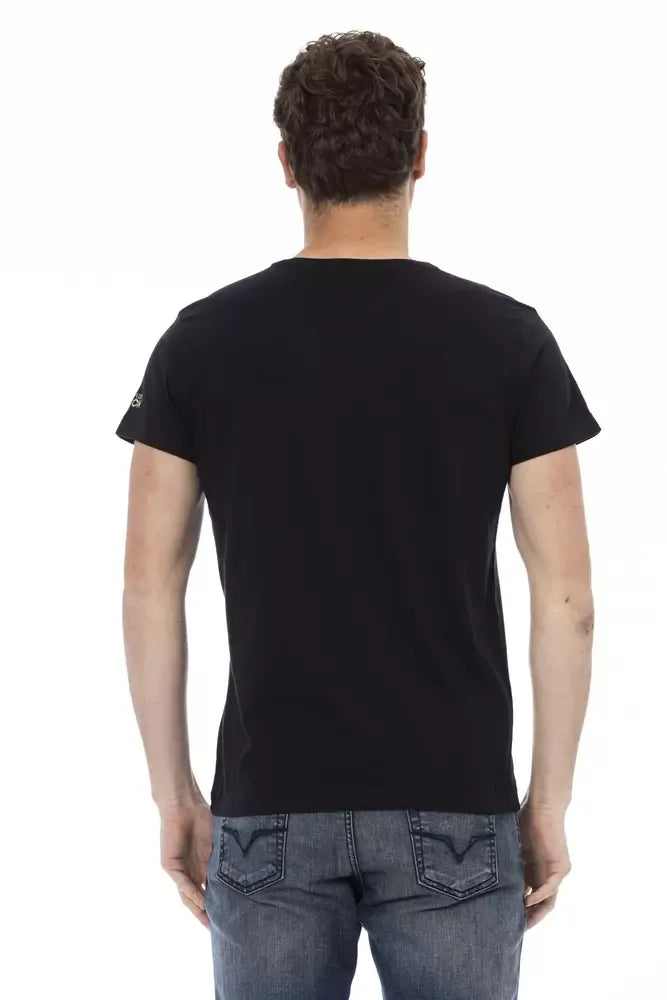 Trussardi Action Black Cotton Men T-Shirt - Zeiniez