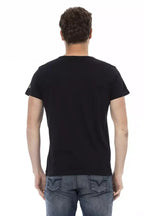 Trussardi Action Black Cotton Men T-Shirt - Zeiniez