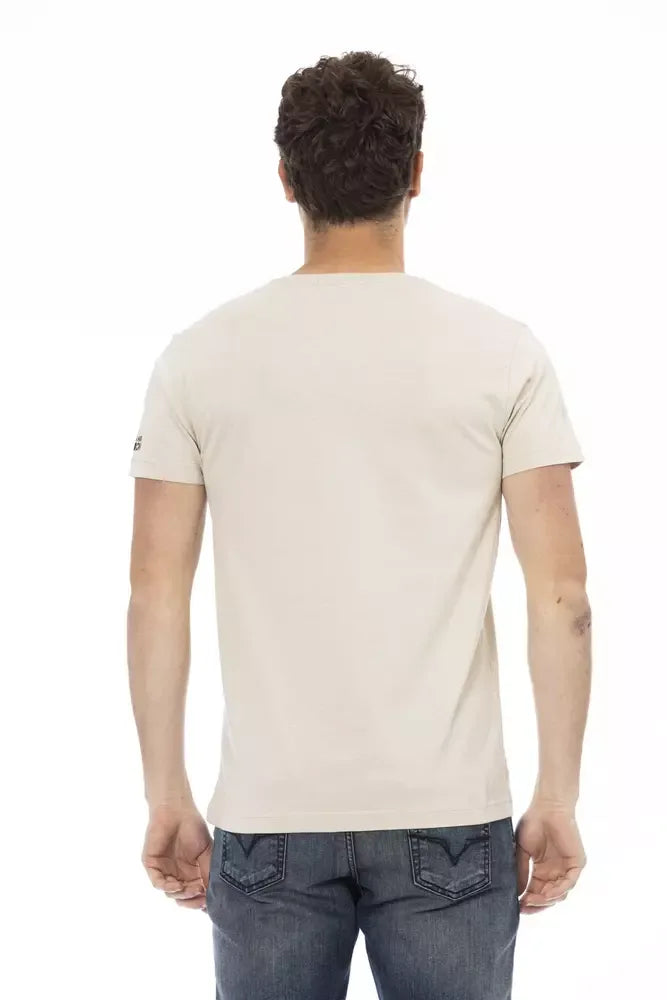 Trussardi Action Beige Cotton Men T-Shirt - Zeiniez