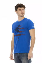 Trussardi Action Blue Cotton Men T-Shirt - Zeiniez