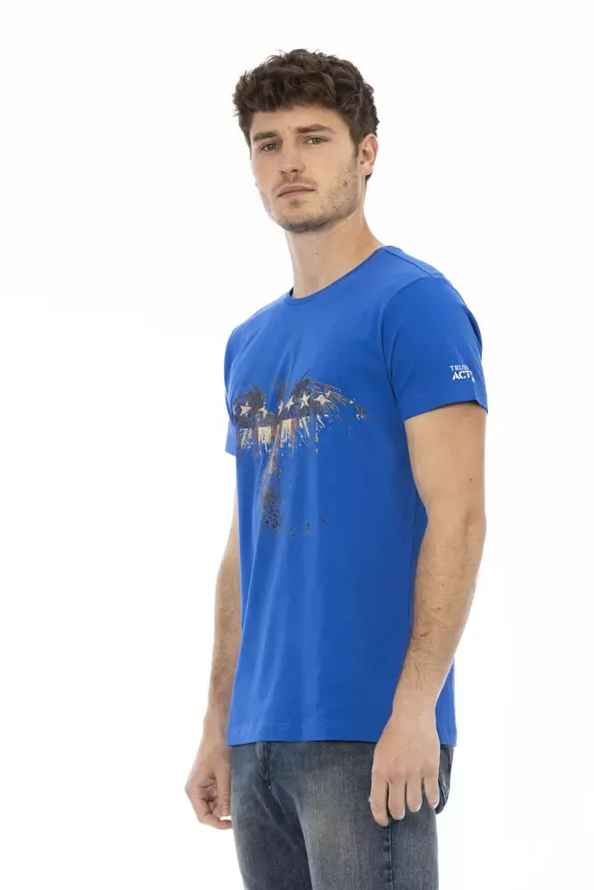 Trussardi Action Blue Cotton Men's T-Shirt - Zeiniez