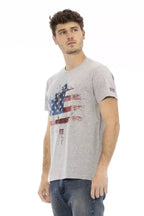 Trussardi Action Gray Cotton Men T-Shirt - Zeiniez