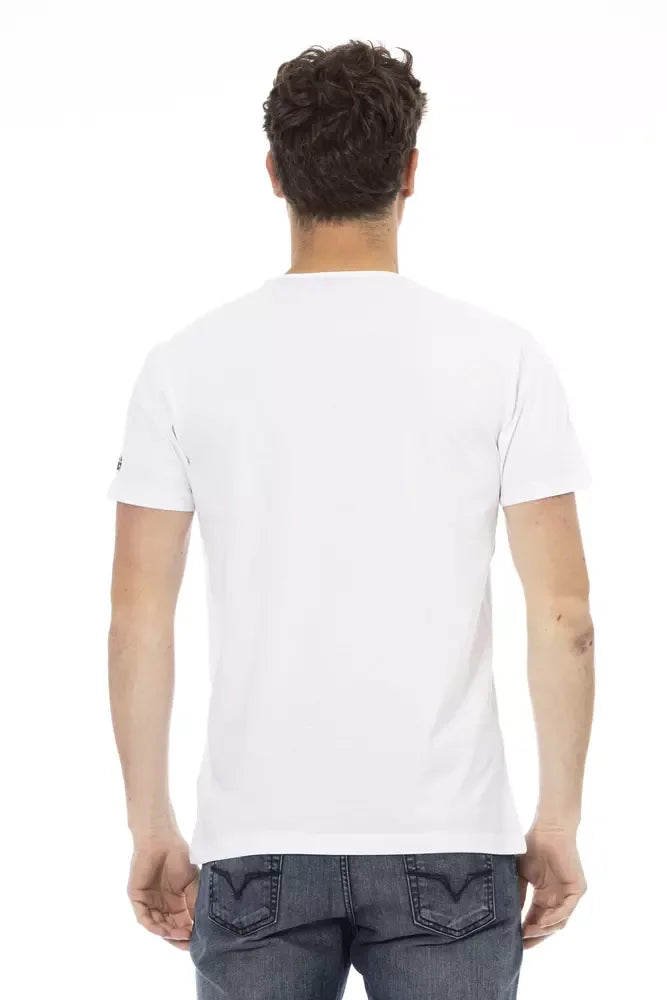 Trussardi Action White Cotton Men T-Shirt - Zeiniez
