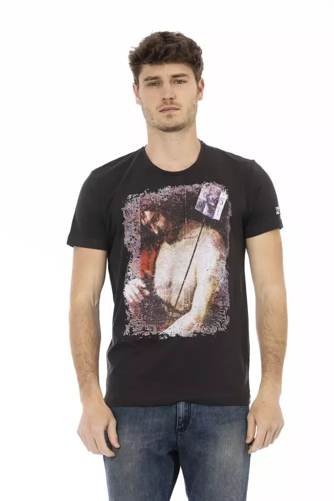 Trussardi Action Black Cotton Men T-Shirt - Zeiniez
