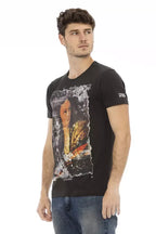 Trussardi Action Black Cotton Men T-Shirt - Zeiniez