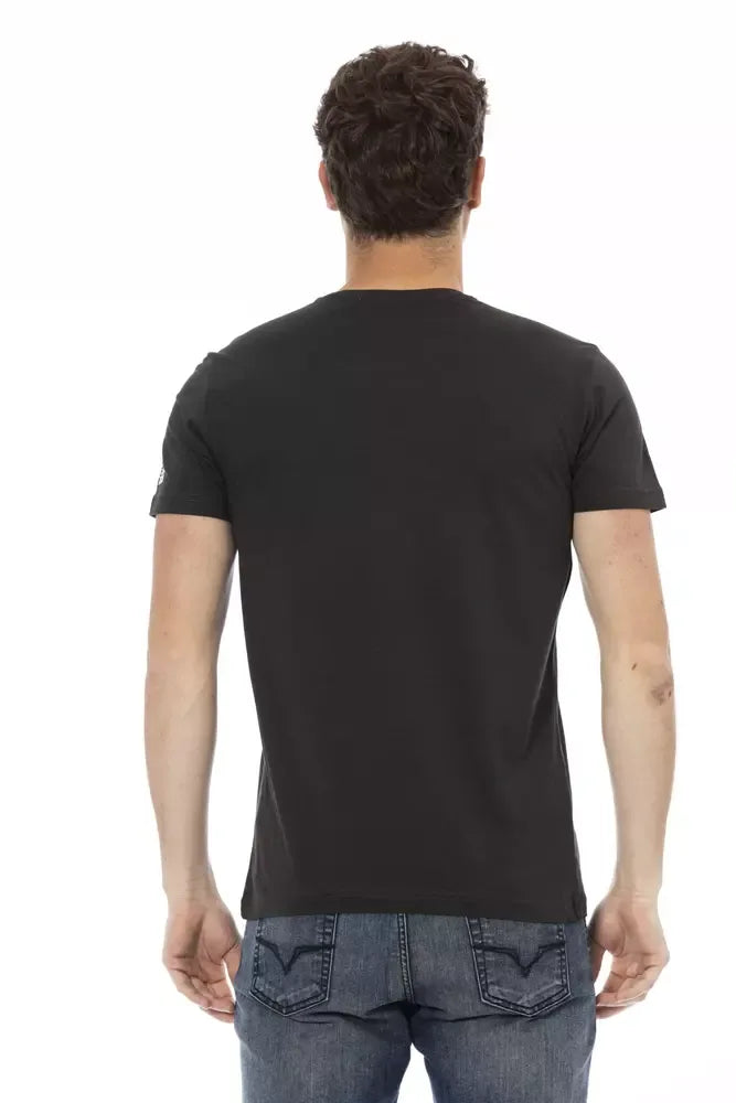 Trussardi Action Black Cotton Men T-Shirt - Zeiniez